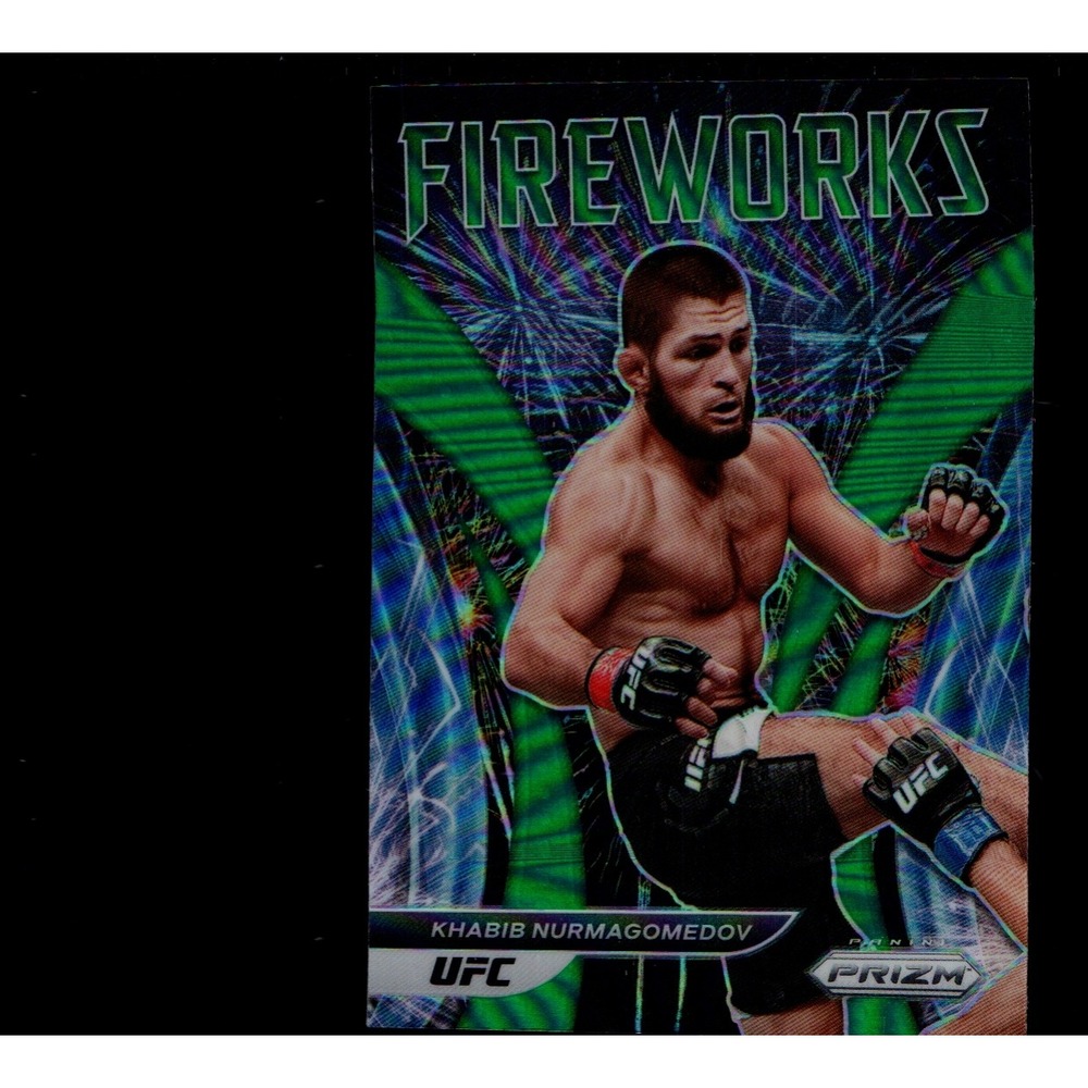 2022 Panini Prizm UFC Khabib Nurmagomedov Fireworks Prizm Card No. 5 MMA